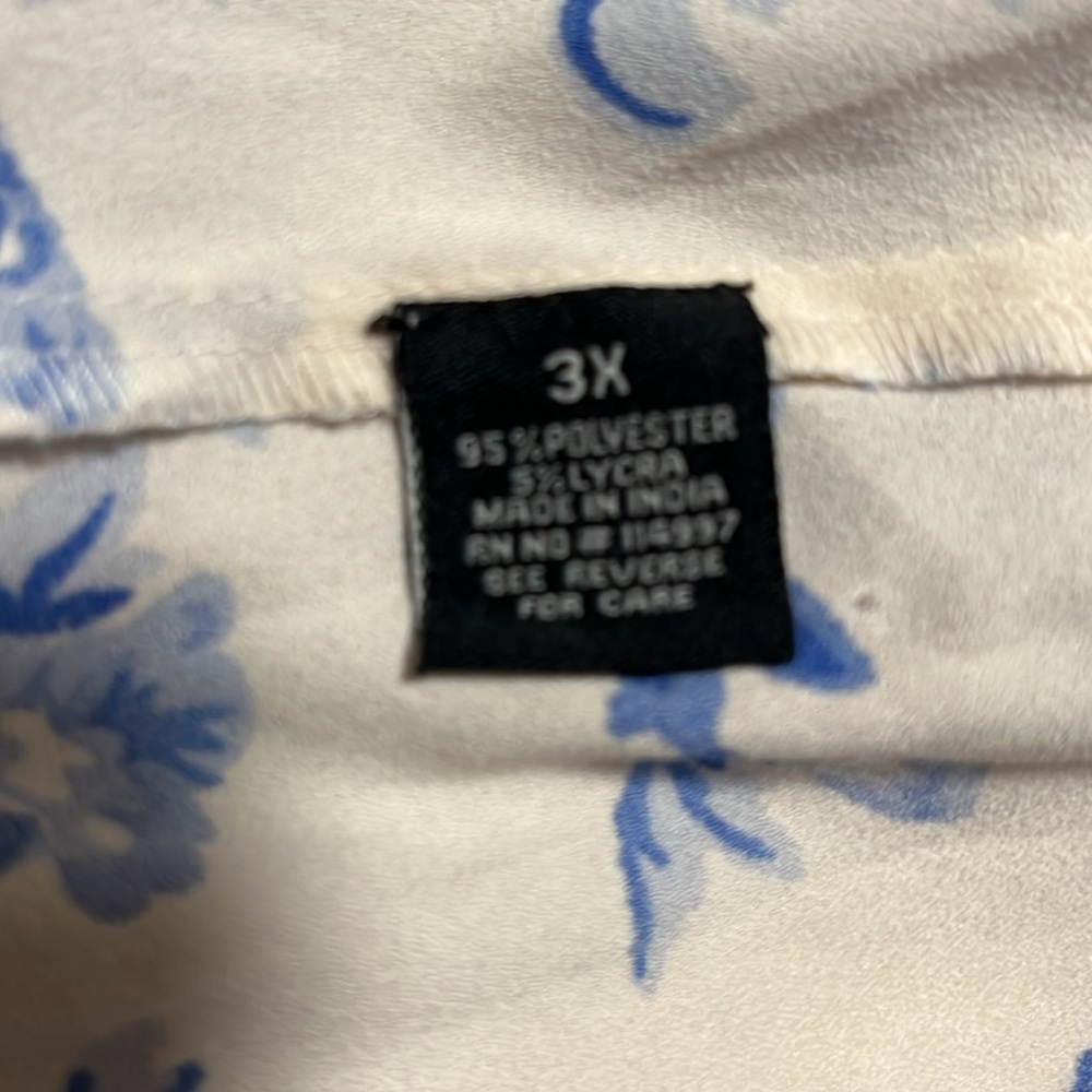 Tolani - Midi Dress, Long sleeves (Blue, Light Blue & White), 3X NWT - Picture 8 of 9